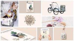 Collage fra Pandora Cykel Tour merchandise