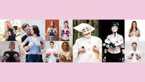 Collage for kampagnen sæt pris på brysterne